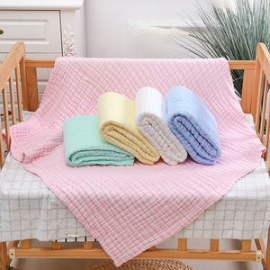 Nouvelles idées de produits 2024 100% coton solide respirant <span class=keywords><strong>nouveau</strong></span>-<span class=keywords><strong>né</strong></span> 6 couches mousseline couvertures d'emmaillotage <span class=keywords><strong>pour</strong></span> bébés mantas para invierno - Product Image 1