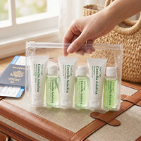 Kit de Voyage OEM Marque Blanche Centella : Soin Apaisant et Hydratant Visage, Corps et Cheveux pour les Vacances
