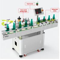 Etiquetadora Automática Envolvente con Certificación CE para Botellas y Frascos de Vidrio |   Aplicador de Etiquetas de Alta Velocidad para Leche, Vino, Salsas, Perfumes