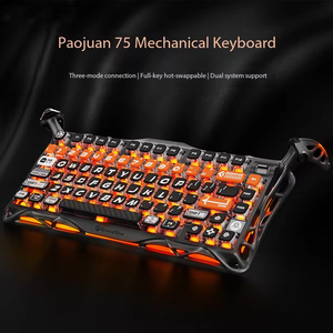GravaStar K1 PRO 75% Gasket Mechanical <b>Keyboard</b>, Tri-mode <b>Keyboard</b> with Adjustable Feet for Esports Gaming - Product Image 3