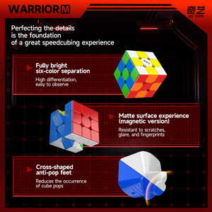 Nuevo <span class=keywords><strong>Cubo</strong></span> Mágico Magnético QIYI Warrior M 3x3x3 sin Adhesivos UV, Juguetes de Rompecabezas de Velocidad QY <span class=keywords><strong>Cubo</strong></span> Magico - Product Image 6