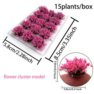 Modello di scena fiore a grappolo di erba Micromodel paesaggio di simulazione del tavolo di sabbia modifica del pavimento fai da te fatto a mano in plastica - Product Image 5
