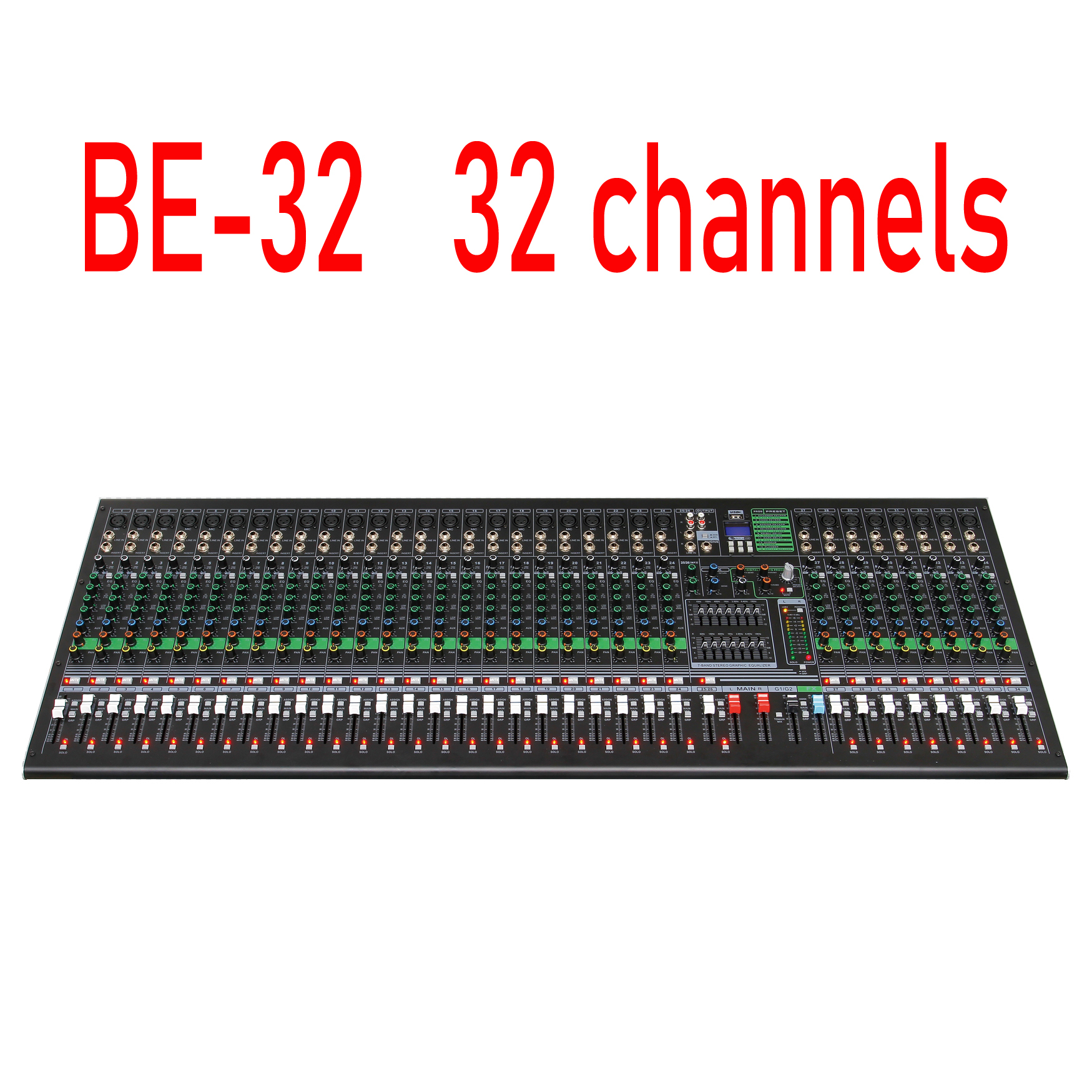สีดำ BE-32 32 ช่องสัญญาณ