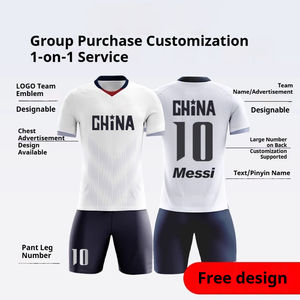 طقم زي كرة قدم مخصص للرجال - طباعة رقمية سريعة الجفاف بأكمام قصيرة لطلاب الجامعات والتدريب الرياضي الجماعي - Product Image 2