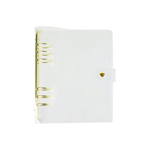 A5 A6 Rõ Ràng PVC Chất Kết Dính Kích Thước Một Sáu Vòng Ngân Sách Chất Kết Dính Mềm PVC 6 Lỗ 3Mm Lớn Vòng Kế Hoạch Bì<span class=keywords><strong>a</strong></span> Vàng Chất Kết Dính Với Chiếc Nhẫn Vàng - Product Image 5