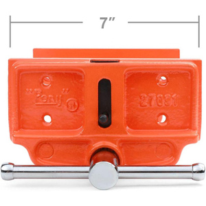 Jorgensen 27091 Medium Duty Woodworker's Vise, Orange, Grey, 9-Inch by 7-Inch <b>Table</b> Vises Work <b>Clamp</b> - Product Image 5