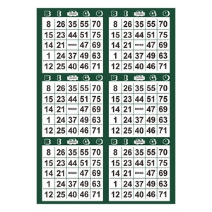 บัตรเกมบิงโกลัคกี้ 75 บอล ทำจากกระดาษรีไซเคิล พิมพ์ดิจิทัล CMYK - Product Image 6