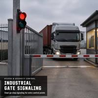 Feu de signalisation LED industriel rouge-vert 100mm 200mm pour quai de chargement, signal Stop et Go pour système de barrière d'entrepôt et de stationnement