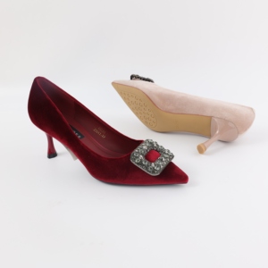 <span class=keywords><strong>2023</strong></span> tacones de fondo rojo de lujo para mujer, nuevos estilos, tacones altos sin cordones con punta en pico para fiestas de Primavera y verano, Sexy - Product Image 5