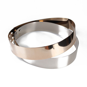 Cinturón de Metal Delgado para <span class=keywords><strong>Mujer</strong></span> con Hebilla de Pin y Detalle de Cobre en Color Dorado, Accesorio de Moda para Vestidos, Venta al Por Mayor - Product Image 4