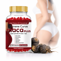 Gummies de Maca Noire à Marque Blanche pour Courbes Extrêmes et Rehaussement des Fesses – Complément Végétalien à Base de Plantes pour Femmes