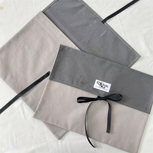CH Custom Muslin Organic Cotton Dust Bag Ribbon Tie Fashion Contrast Color Envelope Pouch Elegant Dust Cover for <b>Storage</b> - Product Image 2