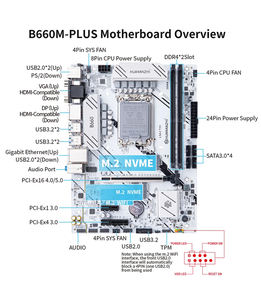เมนบอร์ด B660M ITX ของ Huanzhi รองรับ DDR4 Intel LGA 1700 <span class=keywords><strong>12400F</strong></span> 12100F 12490F 12700F ประมวลผล13600F รุ่น12 & 13 - Product Image 3