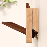 Porte-manteau mural moderne en bois massif et bambou, sans perçage, pour la maison, l'hôtel, le bureau, avec crochets pour porte