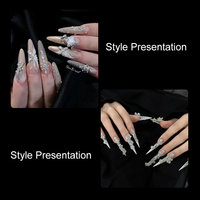 Formes d'extension d'ongles carrées transparentes réutilisables avec échelle intégrée, 150 pièces, double usage, pour acrylique et polygel
