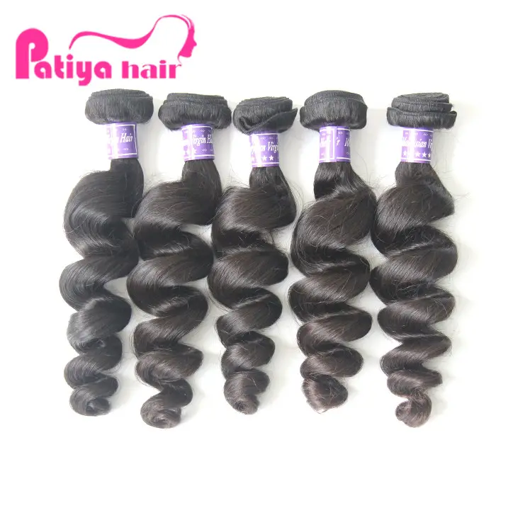minimum order quantity 1 piece Natural Loose wavy hair bundle virgin Malaysian human hair extensions double drawn weft