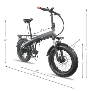 Xinyida Custom Günstige 7-Gang 20 Zoll Fett reifen Aluminium legierung Ebike Elektro-Faltrad für Erwachsene