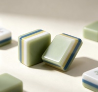 Set Mahjong Akrilik 4 Tingkat Kreatif, 166 Buah Ubin Mahjong Gaya Barat Yahudi Buatan Tangan 30mm untuk Dewasa