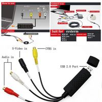 USB Video Yakalama Kartı Easy Cap VHS VCR Mini DV Hi8 DVD Dijital Dönüştürücü RCA/S-video - USB 2.0 Ses Video Kayıt Cihazı