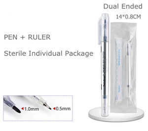 Marcadores para Piel al por Mayor, Marcador para Clínica de Belleza, Regla de Papel, Tinta Blanca, Punta Doble, Seguro, Quirúrgico, PMU, Microblading - Product Image 6