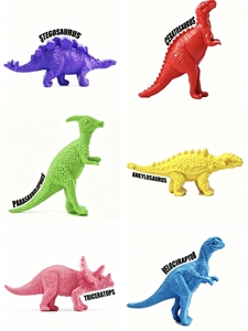 Crayones de Plástico No Tóxicos con Forma de Dinosaurio para Niños |   Juego de Crayones de Cera Lavables Sin Residuos con Libro de Colorear de Dinosaurios Gratis - Product Image 2