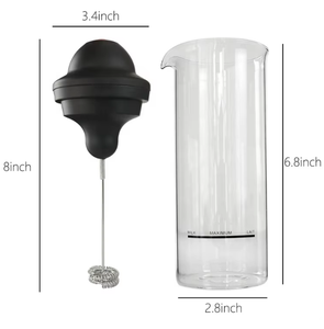 Elektrische automatische melkschuimroerder, kan, beker, 400 ml melkschuimerbeker met standaard, drankmixer, handbediend - Product Image 6