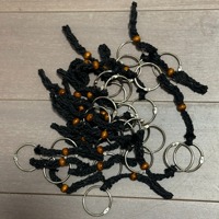 Porte-clés tressé vintage en maille de pierre naturelle et cristal, motif dragon européen-américain, en polyester, réglable