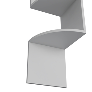 Étagère murale flottante Roy Corner à 4 niveaux, blanche, moderne - Product Image 4