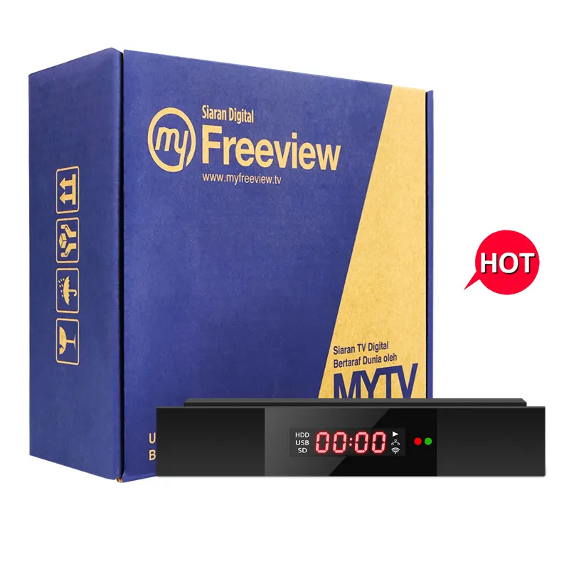 MYTV Ferrview उच्च पुनर्खरीद दर की hevc h.264 dvb-t2 एफटीए सेट टॉप बॉक्स स्थलीय डिजिटल डिकोडर dvb t2 रिसीवर