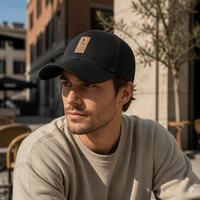 Casquette de baseball ajustable avec boucle métallique, patch en cuir, visière incurvée, 6 panneaux en sergé pour hommes et femmes, style décontracté urbain, vente en gros