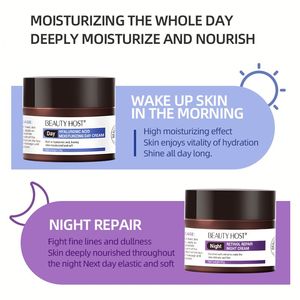 New Arrival Retinol Night <b>Face</b> Cream Anti Aging Moisturizing Hyaluronic Acid Facial Day and Night Cream - Product Image 3
