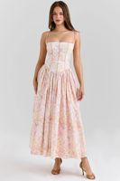 Robe longue élégante et luxueuse pour femmes, à bretelles spaghetti, à imprimé floral, décontractée, sexy, mince, charmante, élégante, style A-line