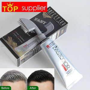 Vente en gros en usine Crème de teinture semi-permanente à base de plantes facile à utiliser Teinture pour cheveux noirs doux avec échantillon gratuit pour les salons de beauté - Product Image 3