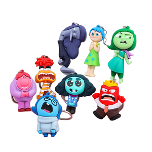 Lot de 9 porte-clés en PVC de dessin animé avec <span class=keywords><strong>des</strong></span> émotions tristes sur le thème de la <span class=keywords><strong>guerre</strong></span> mentale pour la rentrée scolaire - Product Image 1