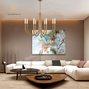 Lampe à suspension au design moderne <span class=keywords><strong>Rousseau</strong></span> américain Quincaillerie en fer Plafonnier avec lampes à lustre Décoration intérieure Luxe - Product Image 4