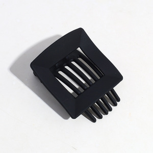 Pinza de pelo de resina curvada cómoda de Corea con pico de pato plano esmerilado hueco brillante forma de lingote pinzas para el cabello accesorios para mujeres - Product Image 6