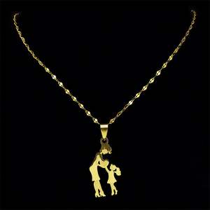 Moda Venta caliente madre hija collar de acero inoxidable Día de la madre collar joyería de moda - Product Image 2