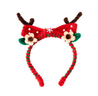 Kit de loisirs créatifs DIY pour serre-têtes en fil de fer de Noël, motifs rennes et sapins, fournitures de fête pour enfants et activités familiales