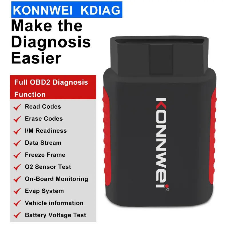 KONNWEI KDIAG instrumento de diagnóstico completo ABS airbag freio pad diagnóstico multi-função Breaking scanner