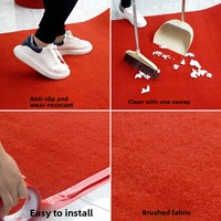 Jin Ning Teppichboden aus Polyester, moderner, schlichter Stil, korrosionsbeständig, Schnittflor, für gewerbliche Nutzung, verdickt