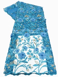 Tela de encaje de lujo para novia, tejido de encaje francés gupure, estilo africano, aso ebi, venta al por mayor - Product Image 5