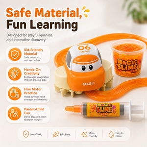 Set Giocattolo per Bambini con Auto su Pista di Slime Creativa, Percorsi Personalizzabili, Fango Magico Cristallino, Pista Elettrica per Auto - Product Image 6