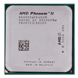 Processeur AMD Phenom II X4 955 Quad-Core AM3 938 broches, boîte noire, débloqué, multiplicateur de fréquence 3.2G - Product Image 1