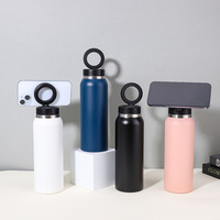 Termos Cangkir Vakum Isolasi Stainless Steel 304 Lapis Ganda Tutup Magnetik Modern Laris Manis 750ml Mug Perjalanan Portabel dengan Sedotan