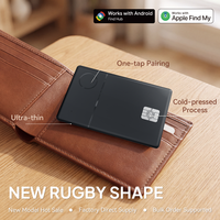Traceur de portefeuille RSH Wallet Tracker PRO Slim IP68 rechargeable, carte de suivi pour portefeuille, bagages, passeport, compatible avec Apple Find My et Google Find Hub