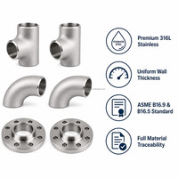 Accesorio de Tubería de Acero Aleado para Alta Temperatura WP22 para Refinerías y Petroquímica, ASTM A234 ASME B16.9, Codo de 90 Grados, Conexión en T Igual, Brida de Cuello de Soldadura