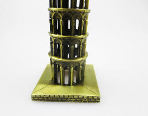 <span class=keywords><strong>Torre</strong></span> inclinada de Pisa de estilo europeo Vintage, modelo de Metal chapado en <span class=keywords><strong>oro</strong></span>, decoración <span class=keywords><strong>del</strong></span> hogar, recuerdo para Navidad, temática de animales - Product Image 4