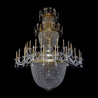 Lustres classiques de luxe en or rétro de style français pour la maison de l'église empire lustre de luxe lampe classique