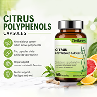 Complément de Polyphénols d'Agrumes Civilares, Mélange Herbal de Guarana, Gymnema, Curcuma, Poivre Noir, Vitamine B3 en Capsules pour Adultes, OEM