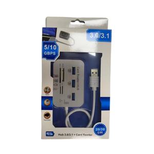 Hub USB 3.0 en alliage d'aluminium avec lecteur de carte SD/TF, combo multifonction 7 en 1, USB3.0 3 ports + 4 lecteurs de carte pour PC MacBook - Product Image 6